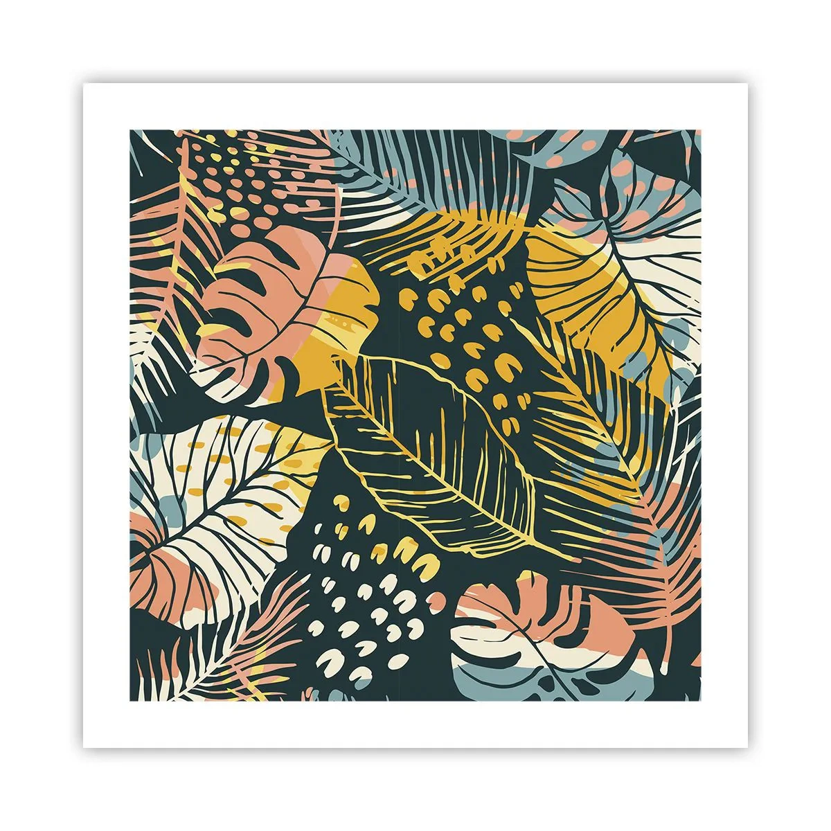 Poster - Leafy Fantasy - 50x50 cm