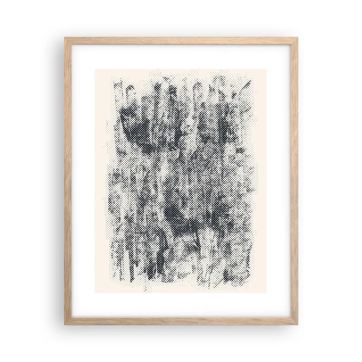 Poster in light oak frame - Foggy Composition - 40x50 cm