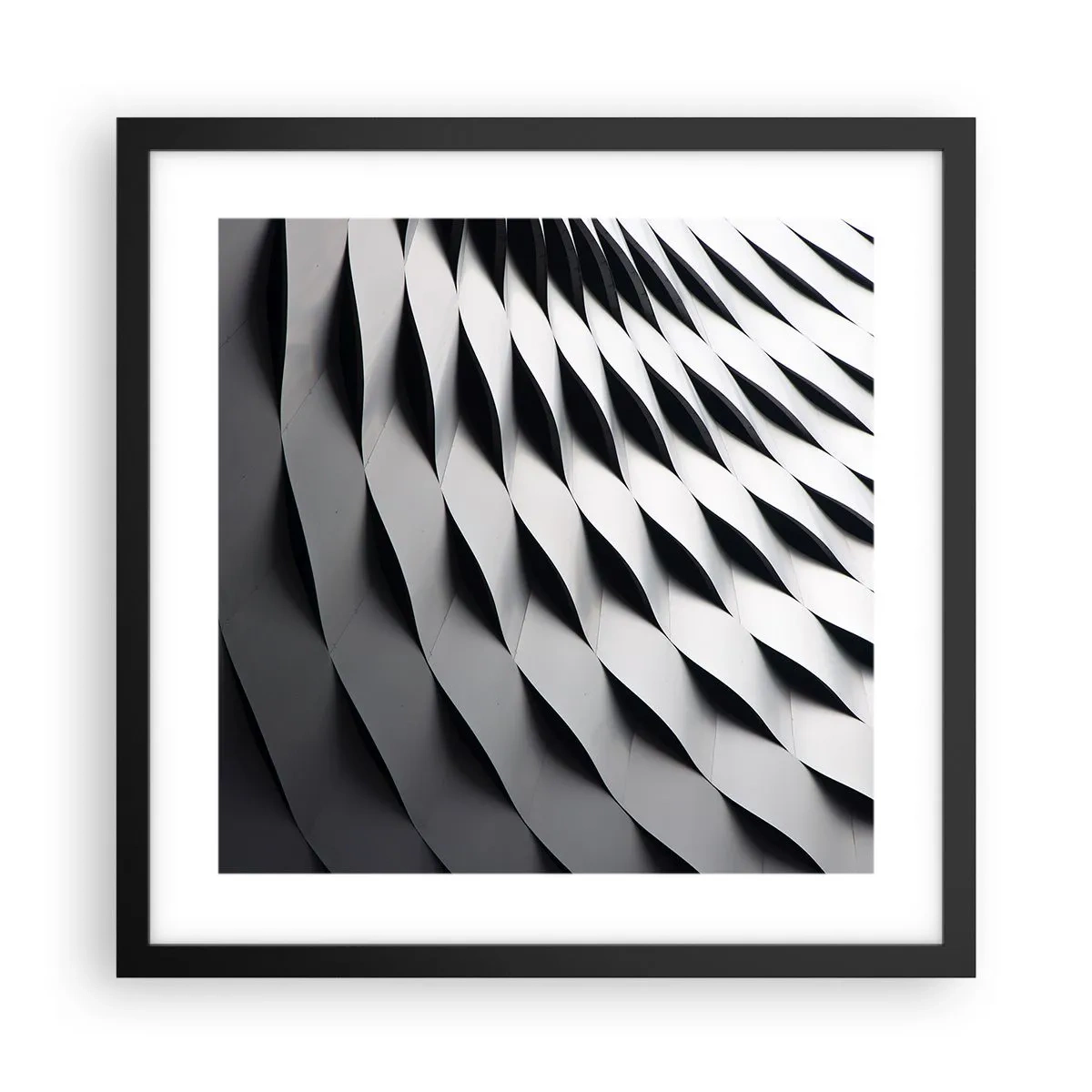 Poster in black frame - On the Surface of the Wave - 40x40 cm