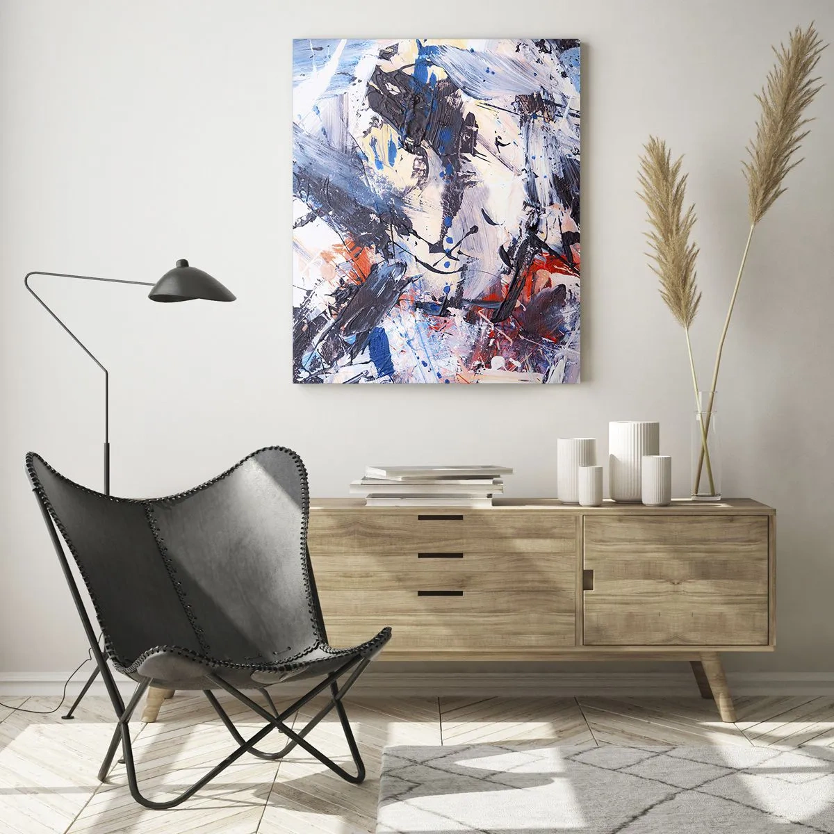 Glass picture - Crazy Dance of Abstraction - 80x120 cm
