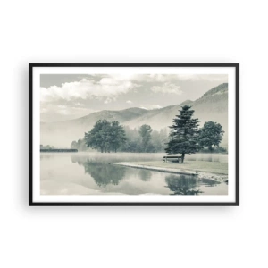 Poster in black frame - Lake Is Still Asleep - 91x61 cm