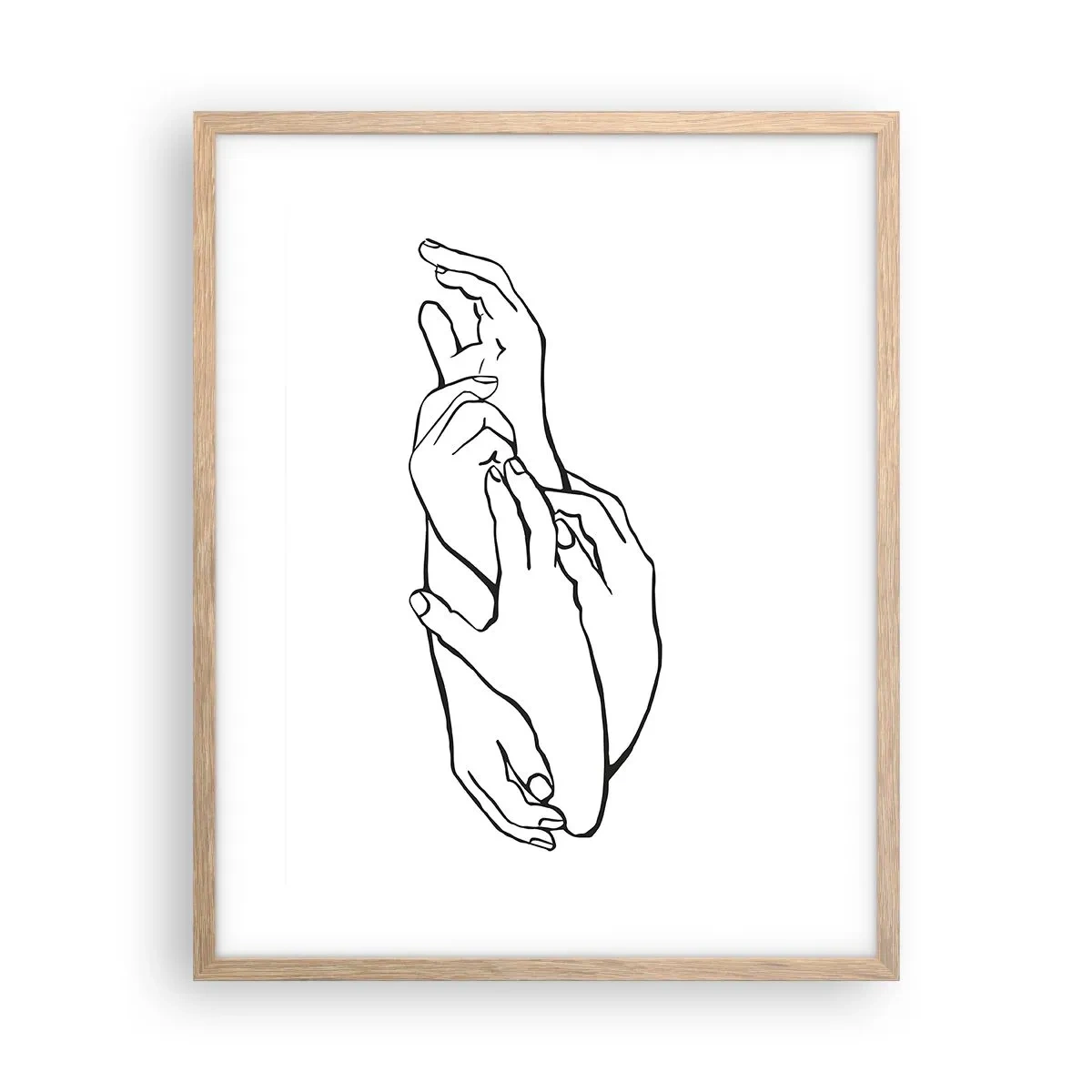 Poster in light oak frame - Good Touch - 40x50 cm