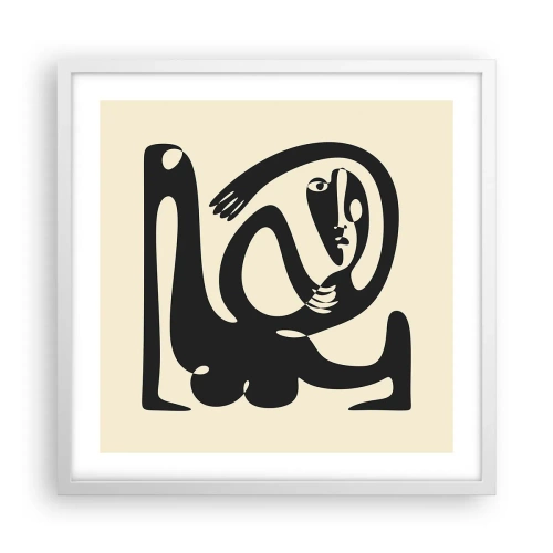 Poster in white frmae - Almost Picasso - 50x50 cm