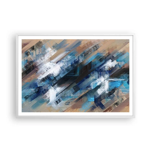 Poster in white frmae - On the Blue Slant - 100x70 cm