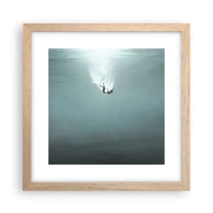 Poster in light oak frame - In the Arms of the Ocean - 30x30 cm