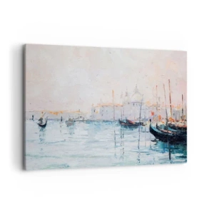 Canvas picture - Behind Water behind Fog - 120x80 cm