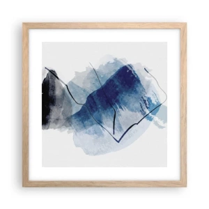 Poster in light oak frame - Ice Mountain - 40x40 cm