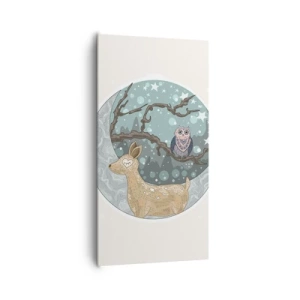Canvas picture - Fairytale Night in a Forest - 65x120 cm