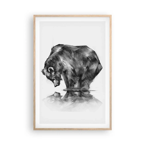 Poster in light oak frame - Nice to See Someone Close - 61x91 cm