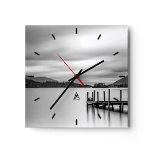 Wall clock - Clock on glass - Tranquility and Power - 30x30 cm