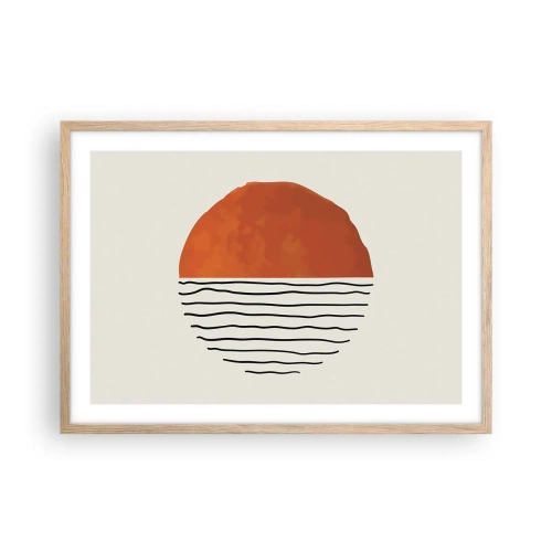 Poster in light oak frame - In Japanese Style - 70x50 cm