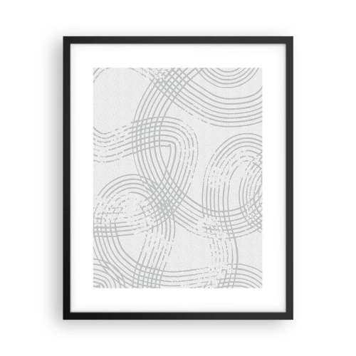 Poster in black frame - No Straight Line - 40x50 cm