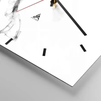 Clock face with lines