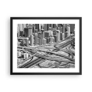 Poster in black frame - Dubai - Impossible City - 50x40 cm
