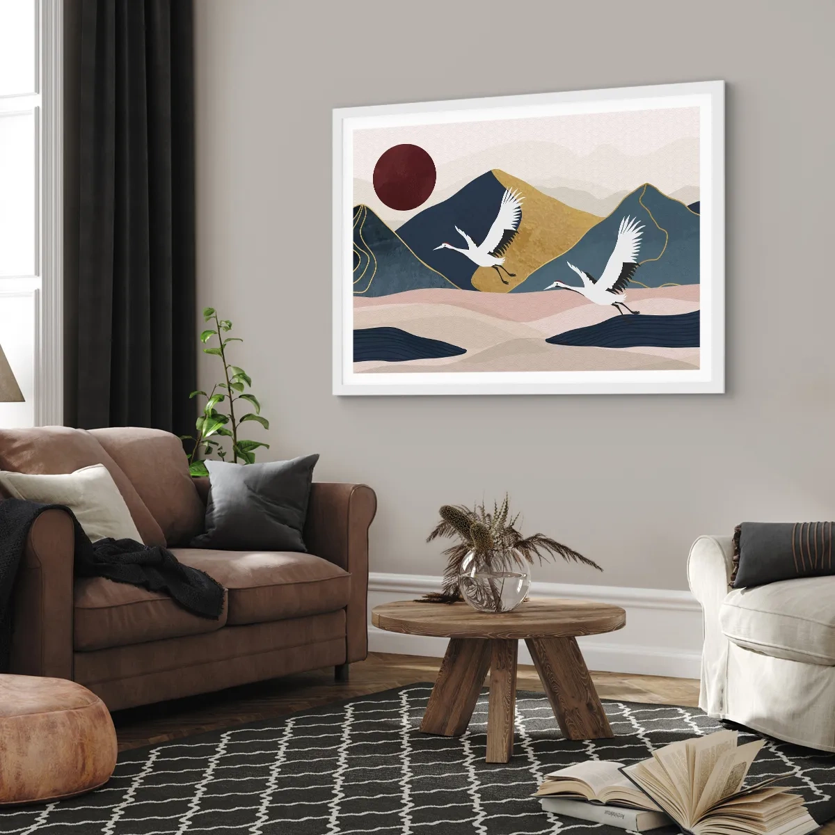 Poster in white frmae - Another Day Has Flown By - 40x30 cm