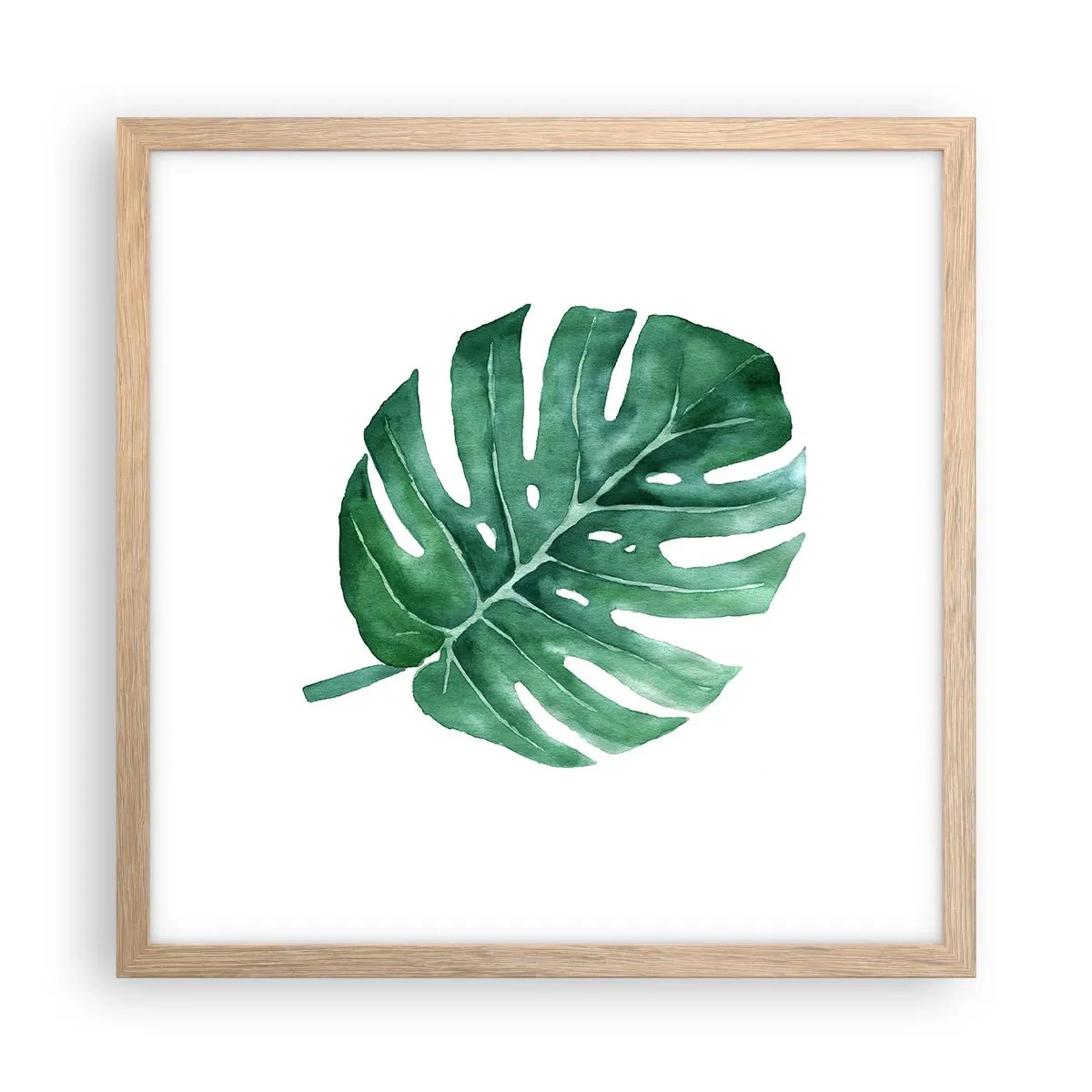 Poster in light oak frame - Green Concept - 40x40 cm