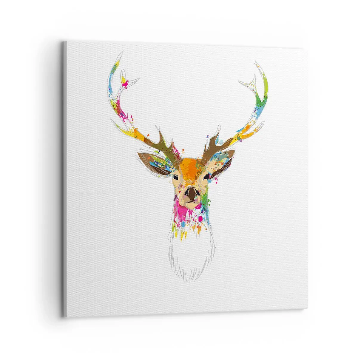 Canvas picture - Deer Bathed in Colour - 50x50 cm