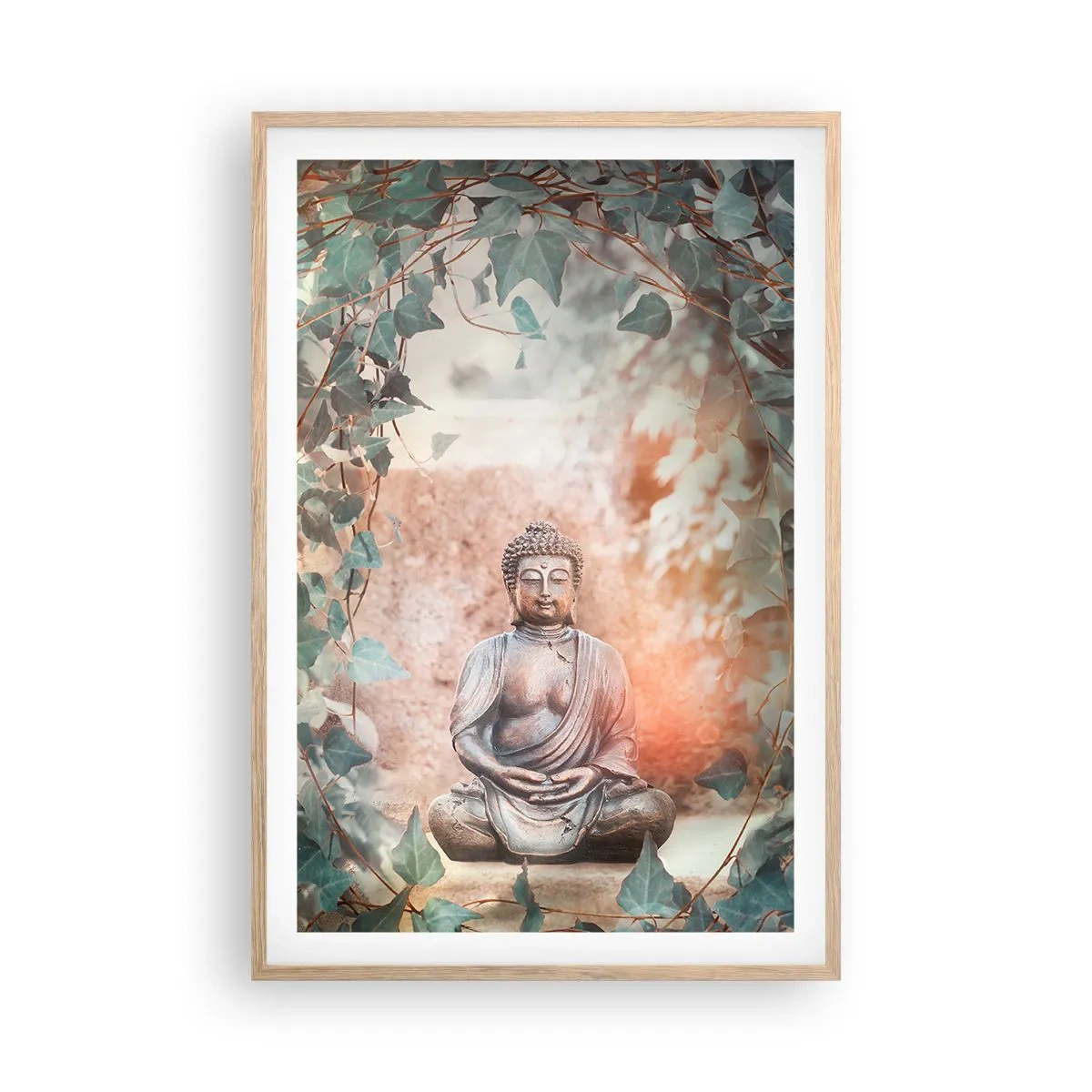 Poster in light oak frame - Joyful Harmony - 61x91 cm