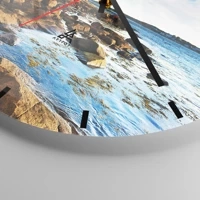 Clock face with lines