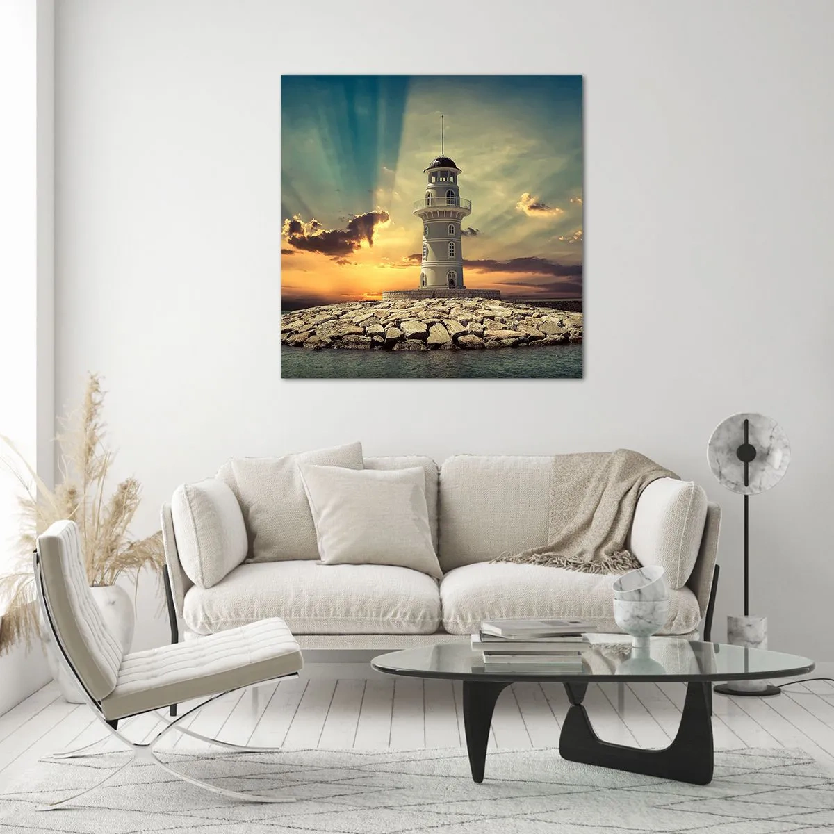 Glass picture - Light, Hope, Beauty - 70x70 cm