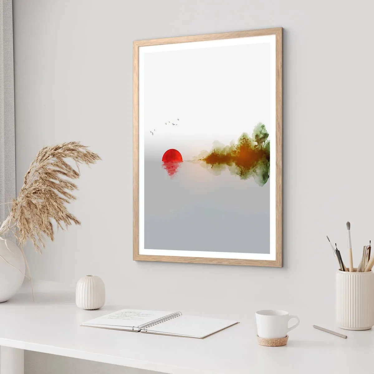 Poster in light oak frame - Promise of Peace - 40x50 cm