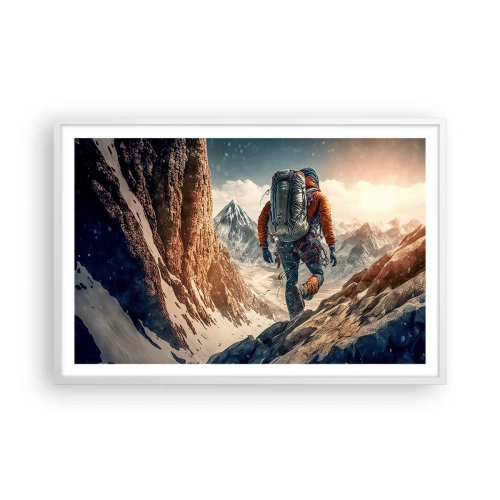 Poster in white frmae - Lonely Warrior - 91x61 cm