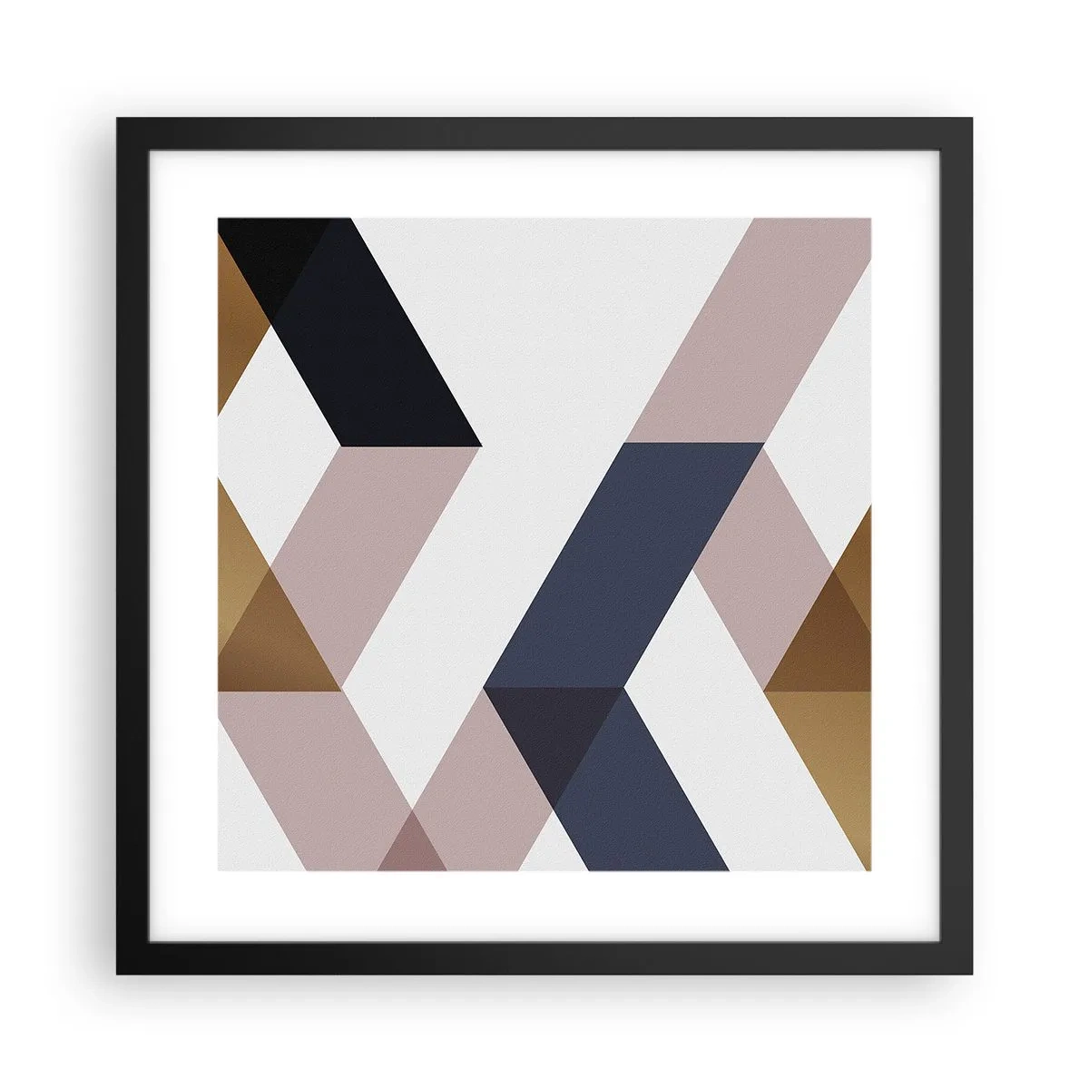 Poster in black frame - Planes and Angles - 40x40 cm