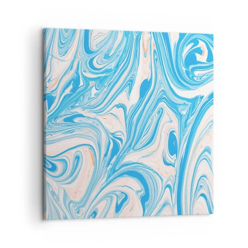 Canvas picture - Floodplain in Turquoise - 50x50 cm
