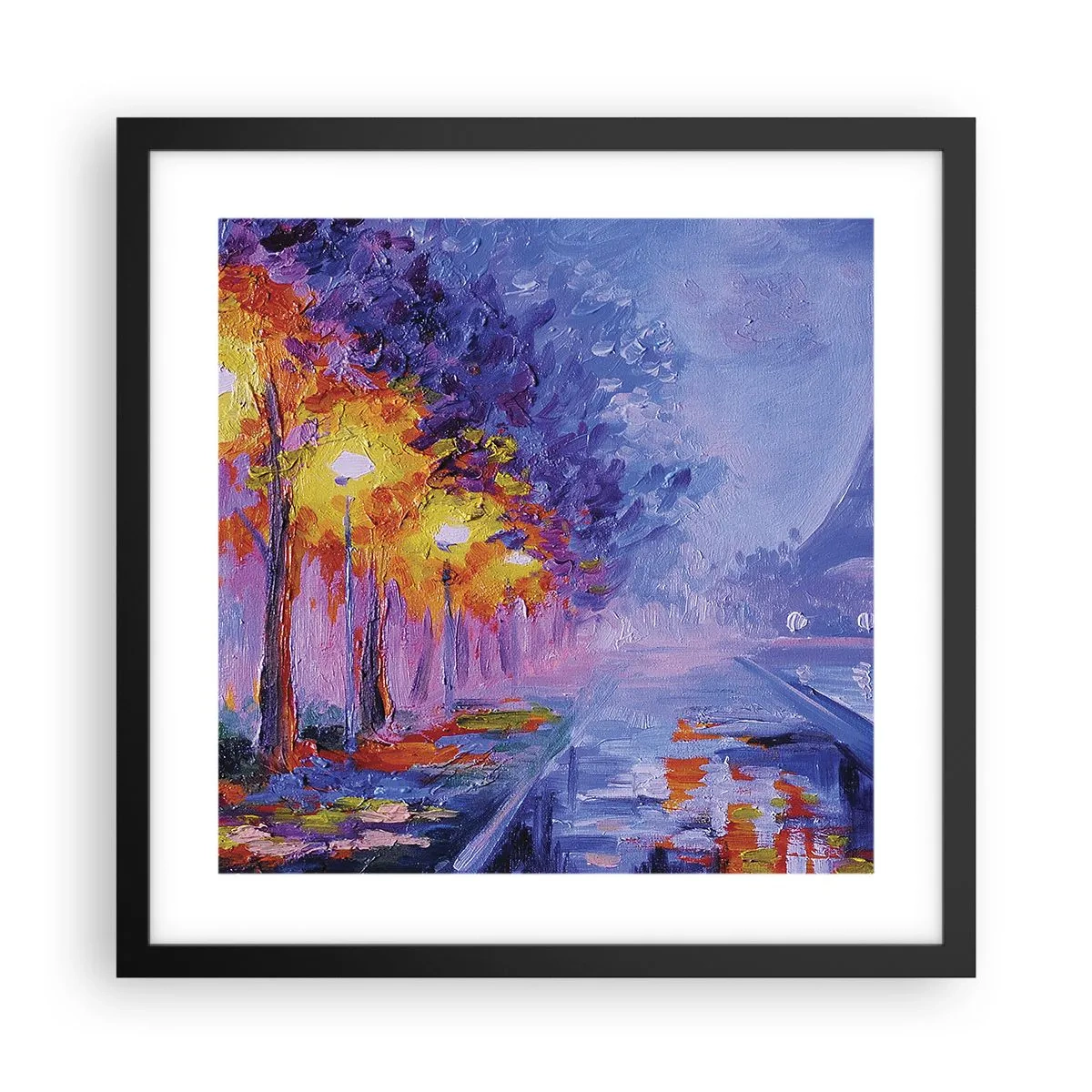 Poster in black frame - Dreamed Walk - 40x40 cm