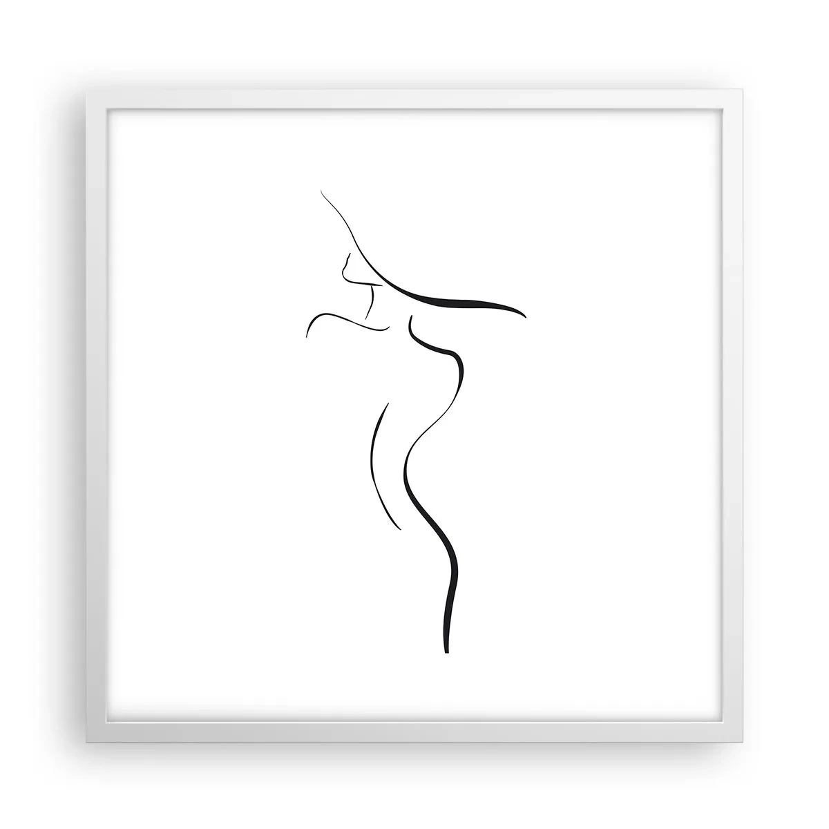 Poster in white frmae - Elusive Like a Wave - 50x50 cm