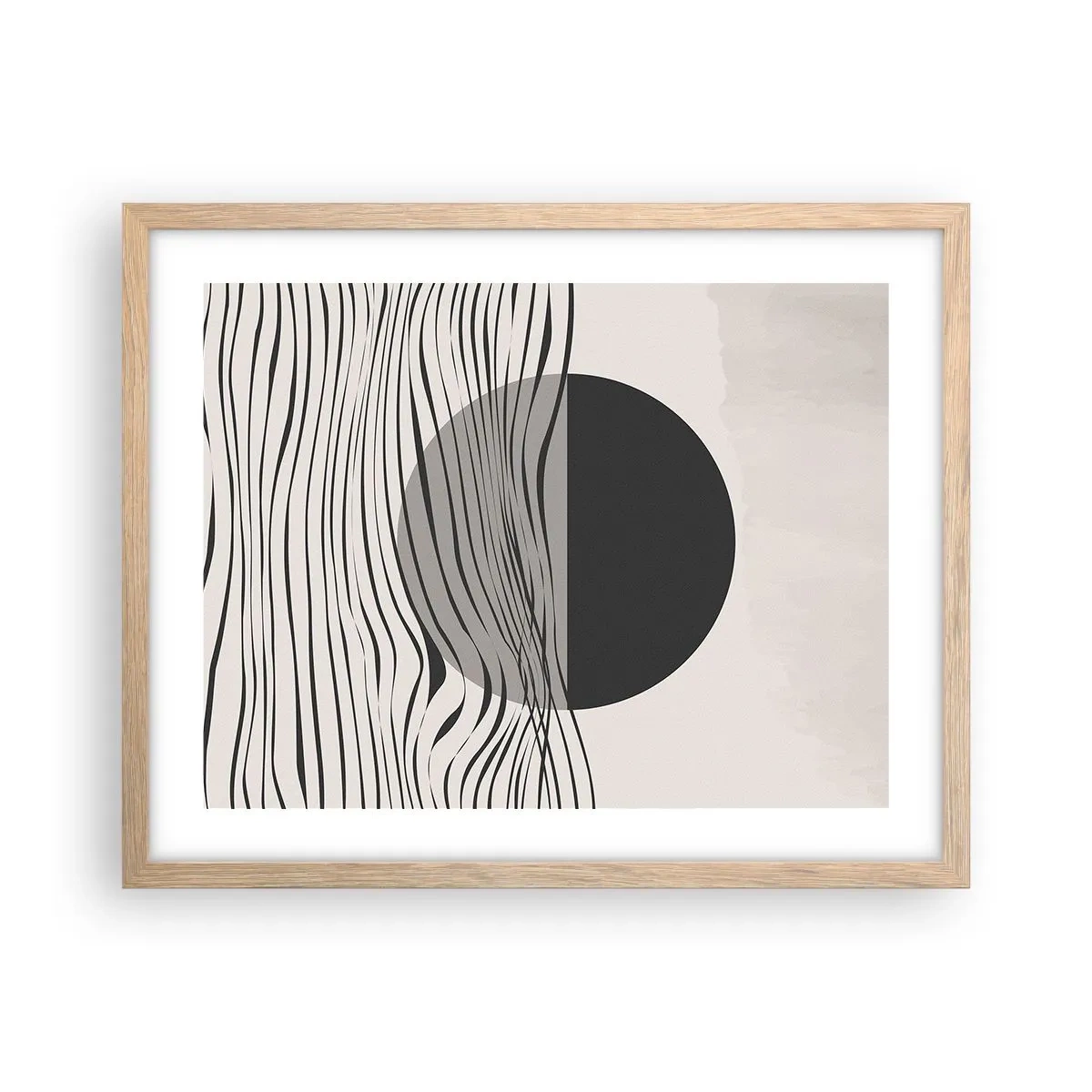 Poster in light oak frame - Half Composition - 50x40 cm