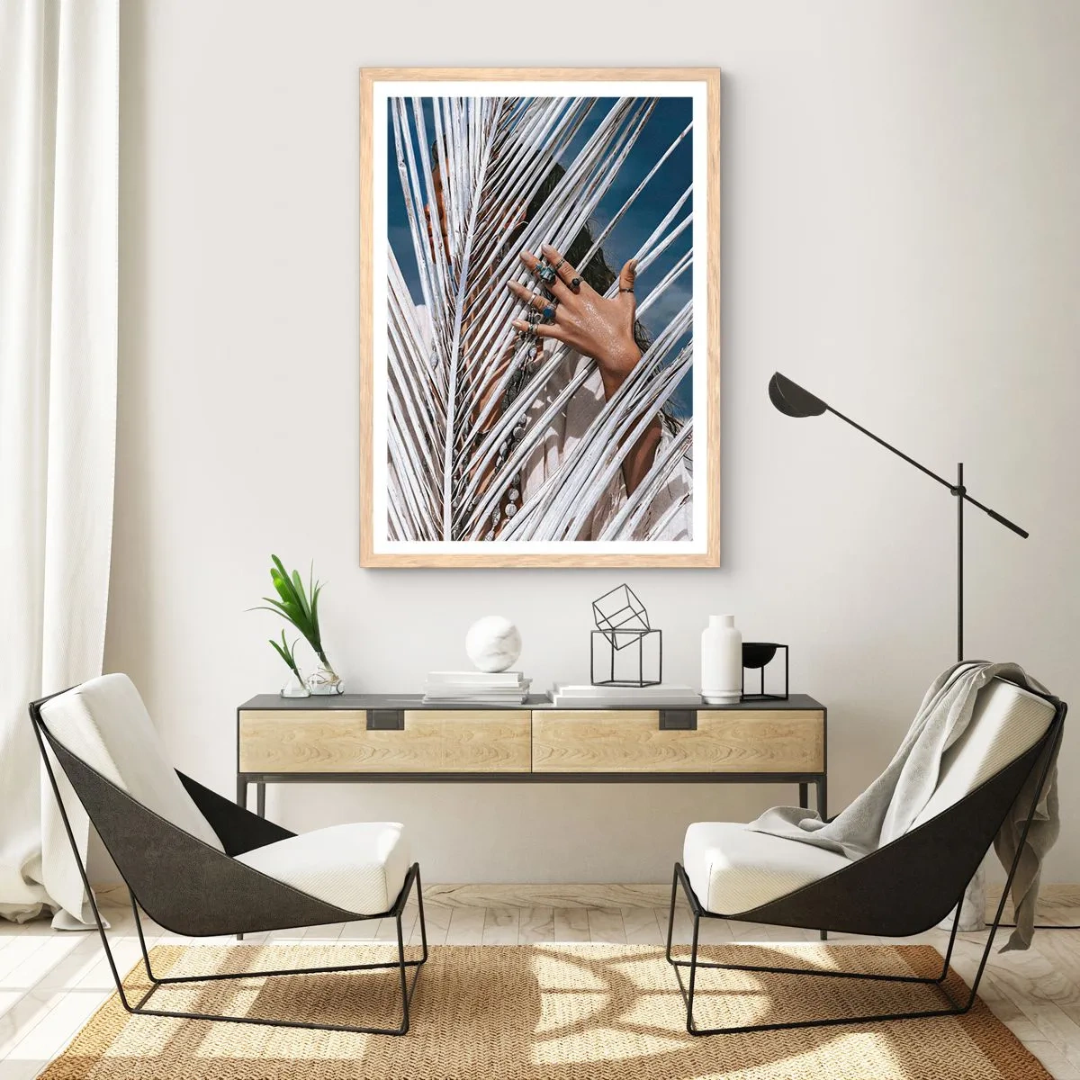 Poster in light oak frame - Shaman's Girlfriend? - 70x100 cm
