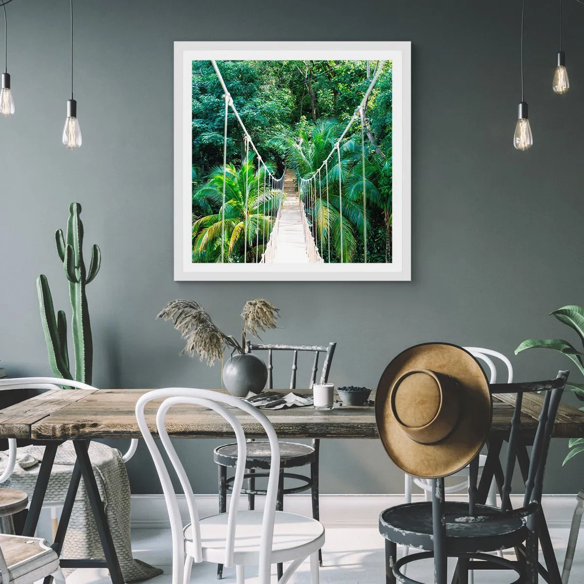 Poster in white frmae - Welcome to the Jungle! - 30x30 cm