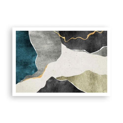 Poster - Mosaic Composition with a Gold Thread - 100x70 cm