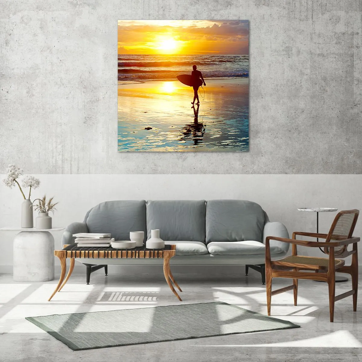 Glass picture - Return of a Warrior - 50x50 cm