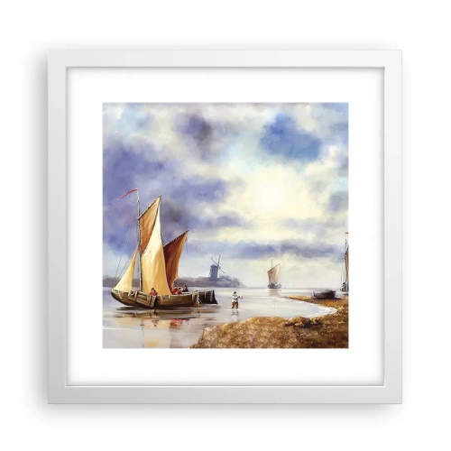 Poster in white frmae - Return of Sailors - 30x30 cm