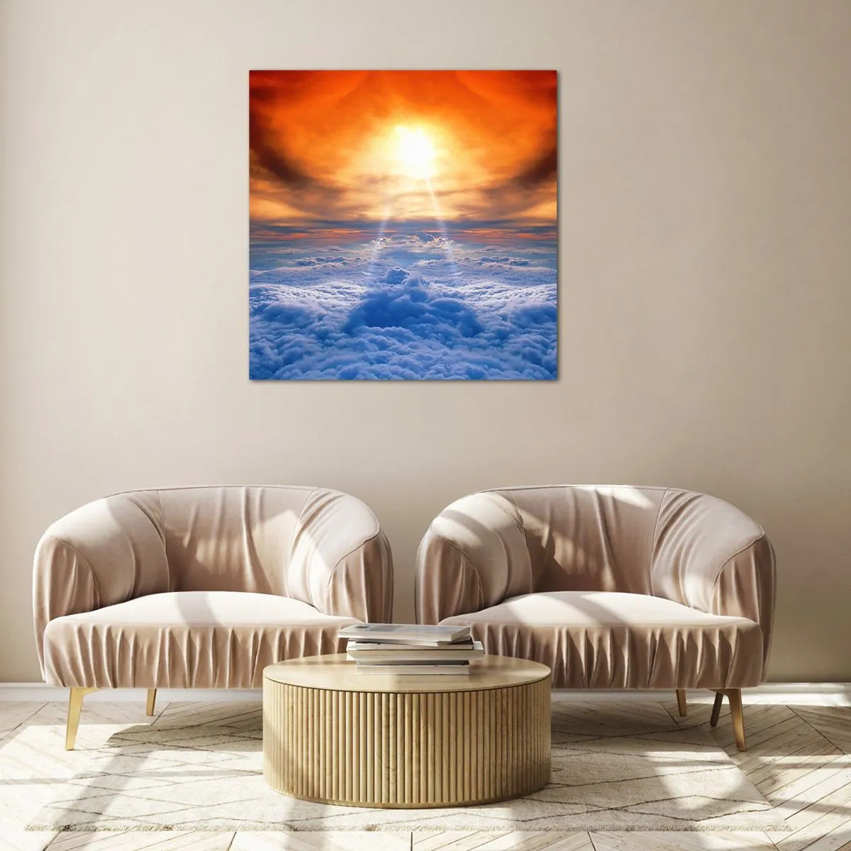 Glass picture - Mystic Landscape - 30x30 cm