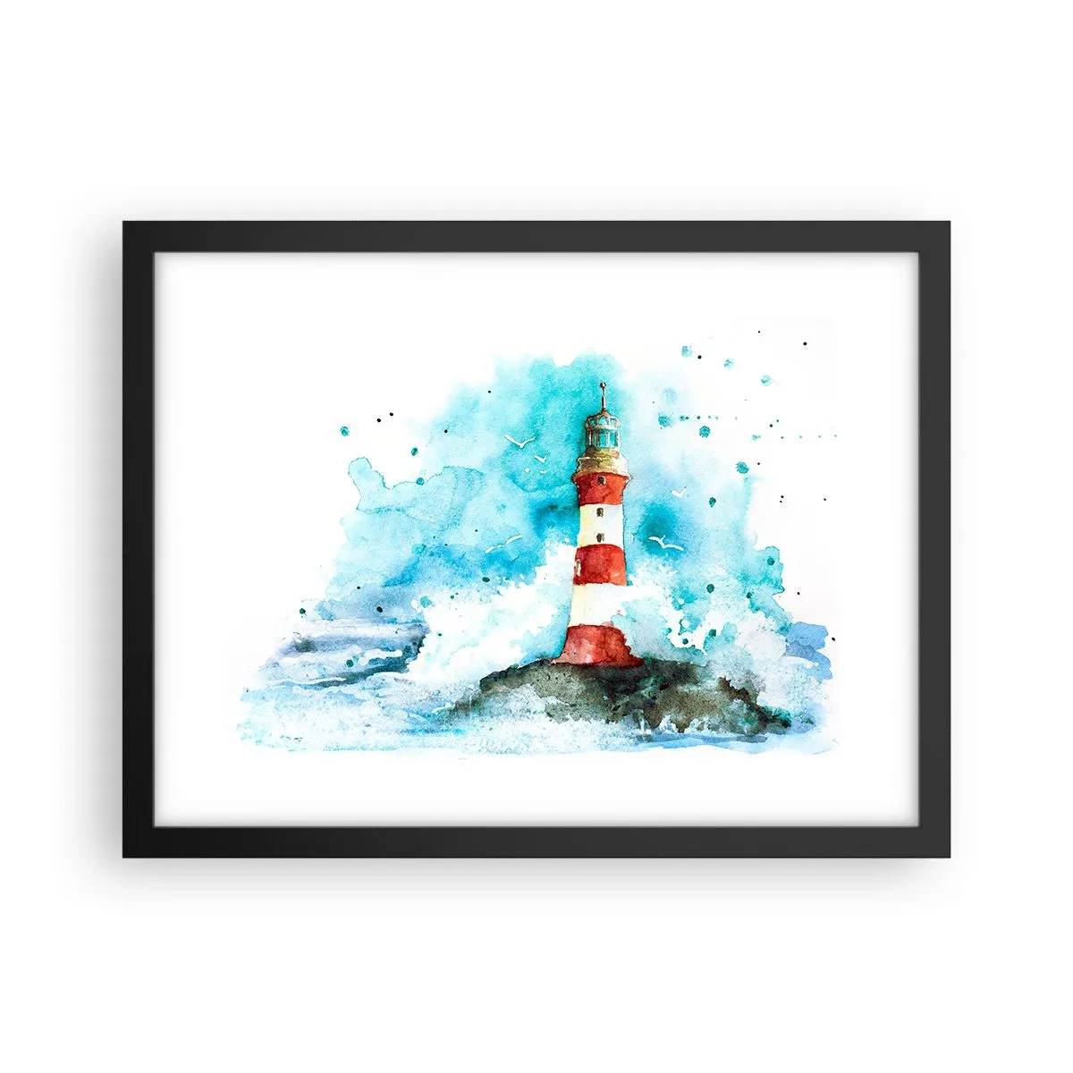 Poster in black frame - Unity of Elements - 40x30 cm