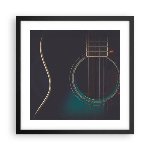 Poster in black frame - A Moment Before It Sounds - 40x40 cm
