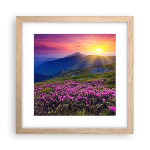 Poster in light oak frame - Surrounded by Mountain Pine and Herbs - 30x30 cm
