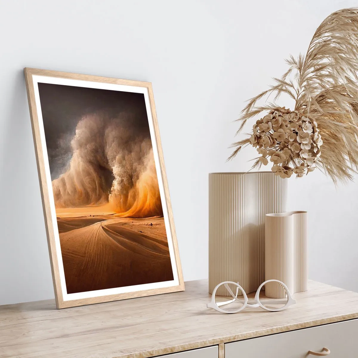 Poster in light oak frame - Rage of the Desert - 61x91 cm