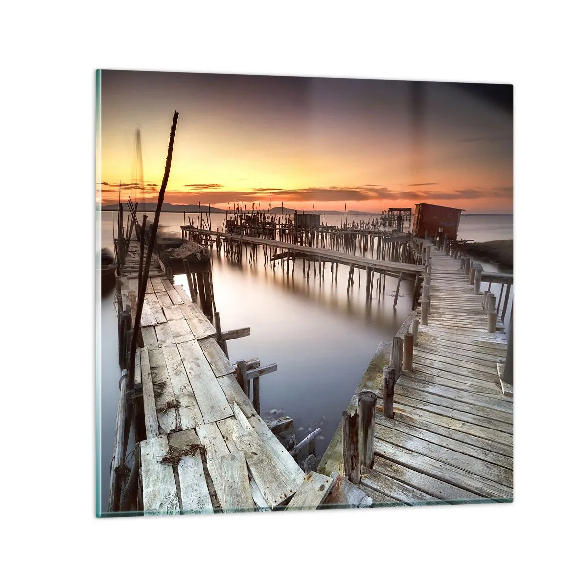 Glass picture - Authentic, Not a Tourist Trap - 30x30 cm