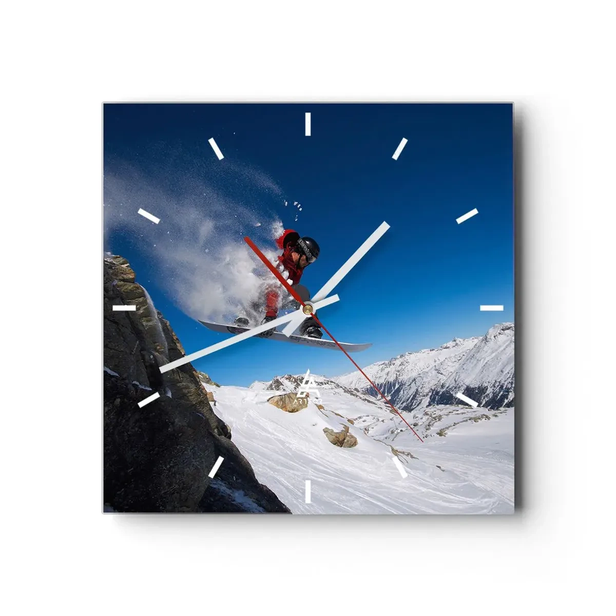 Wall clock - Clock on glass - And You Became Part of Space - 40x40 cm