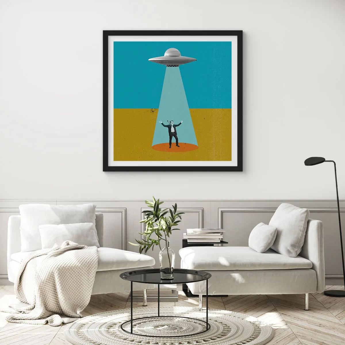 Poster in black frame - Close Encounter - 40x40 cm