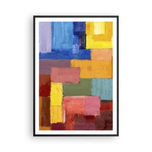 Poster in black frame - Each Different, All Colourful - 70x100 cm