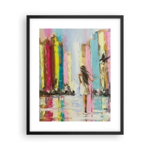 Poster in black frame - Follow Me - 40x50 cm