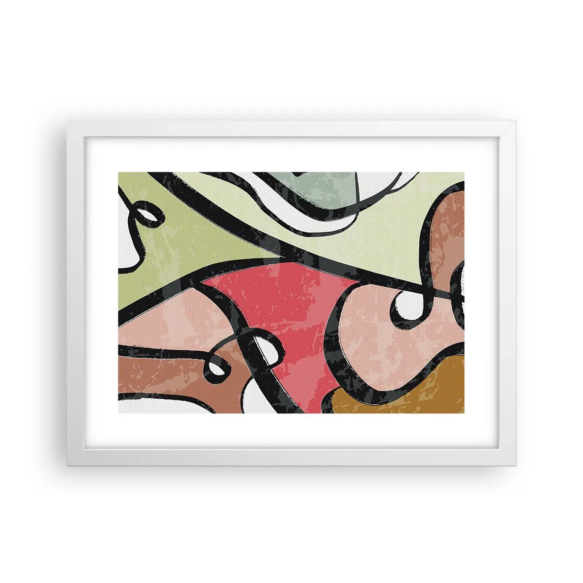 Poster in white frmae - Pirouettes Among Colours - 40x30 cm