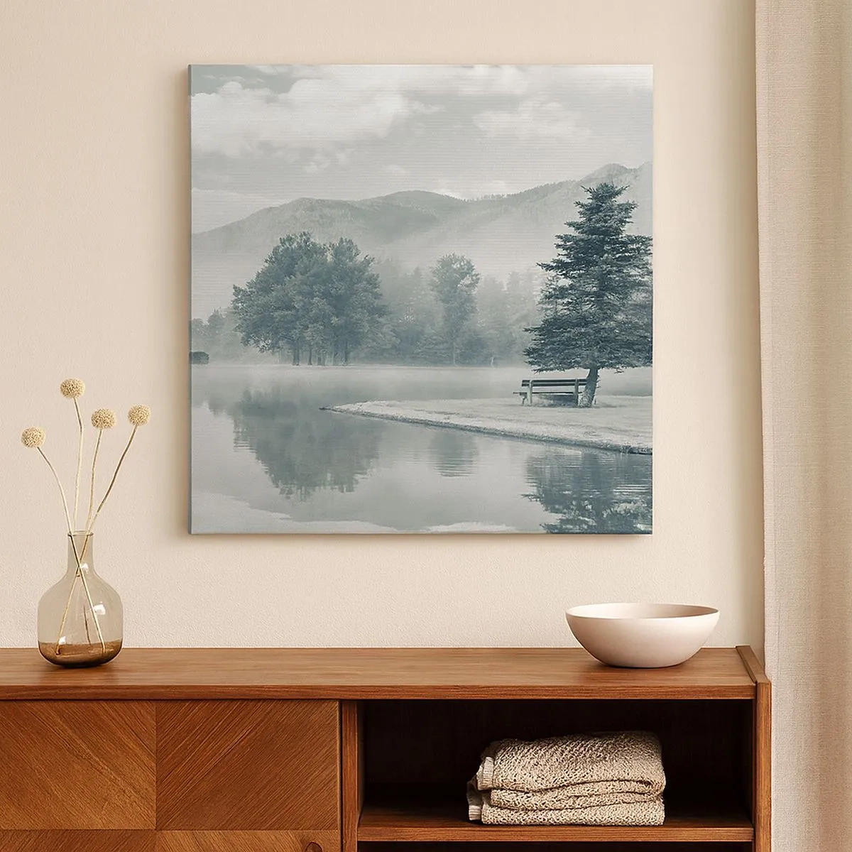 Canvas picture - Lake Is Still Asleep - 30x30 cm