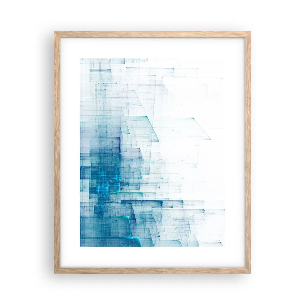 Poster in light oak frame - And There Was Space - 40x50 cm