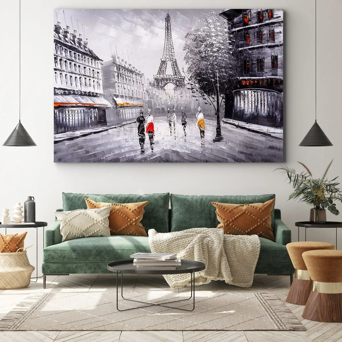 Canvas picture - Parisian Walk - 120x80 cm